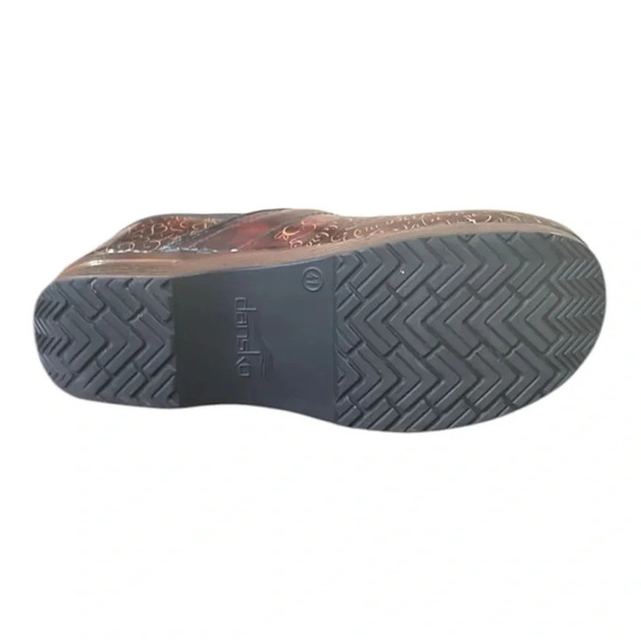 Dansko 20th Anniversary Limited Edition Clogs Brown Patent Leather Size 10.5 - Picture 10 of 13